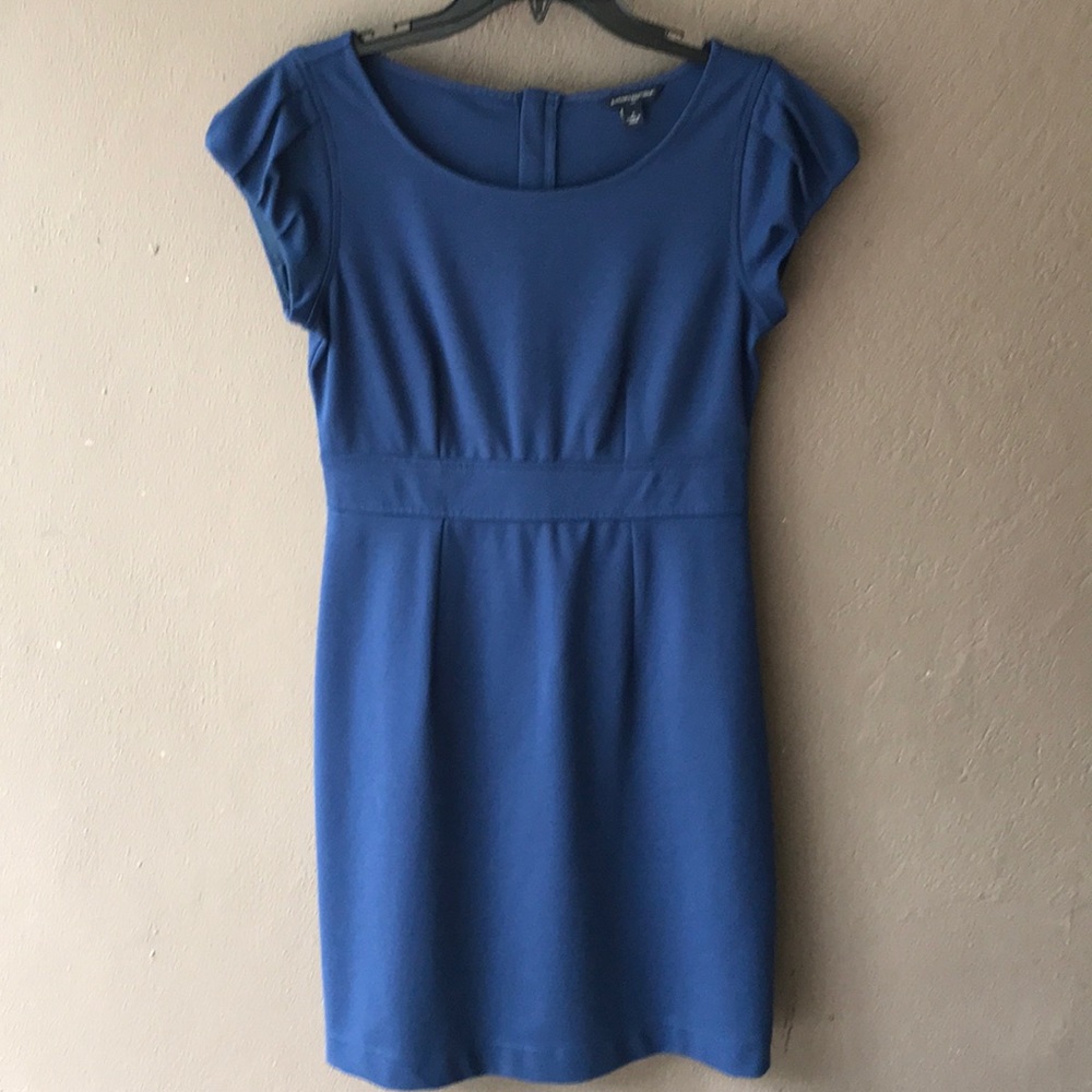 Banana Republic Slate Blue Short Cap Sleeve Dress